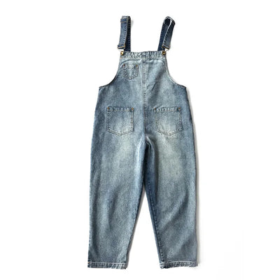 Pantalones Denim Cropped Vintage Holgados con Tirantes para Mujer - Image 20
