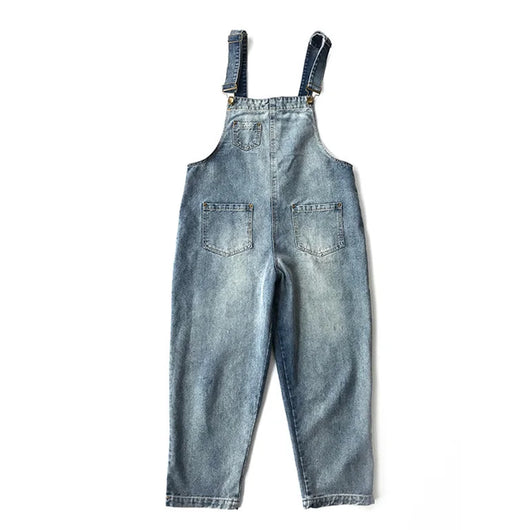 Pantalones Denim Cropped Vintage Holgados con Tirantes para Mujer - Image 20