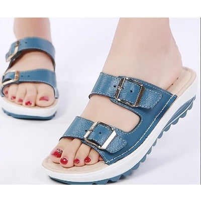 Sandalias de Cuero con Suela Gruesa y Plataforma Cómoda - Image 22