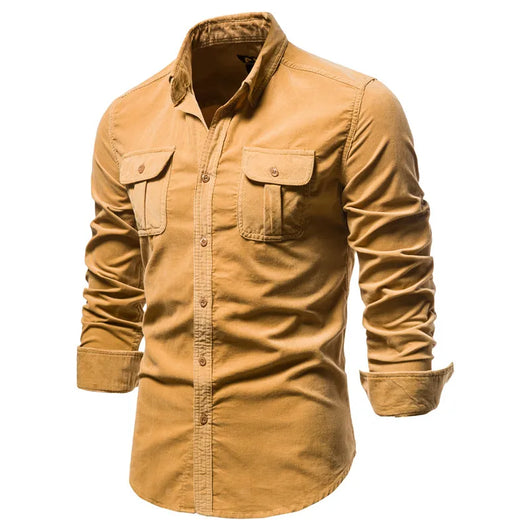 Camisa Azul de Manga Larga para Hombre - Estilo Universitario - Image 27