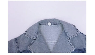 Chaqueta de Trabajo Infantil Estilo Coreano con Solapa Recta - Image 32