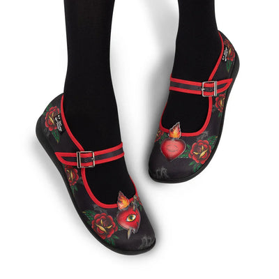 Chocolaticas® Heart Women's Mary Jane Flat - Tekeno