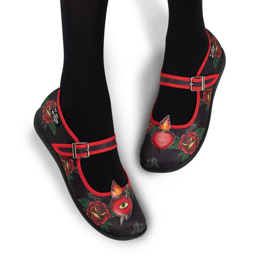 Chocolaticas® Heart Women's Mary Jane Flat - Tekeno
