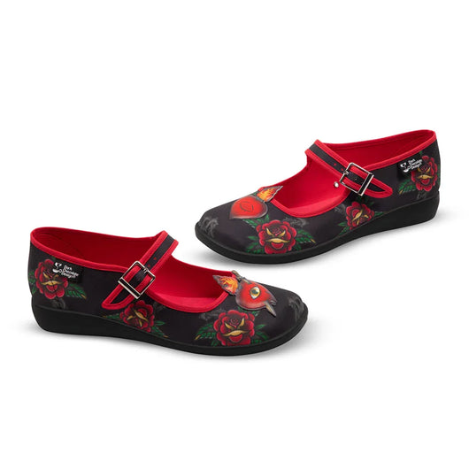 Chocolaticas® Heart Women's Mary Jane Flat - Tekeno