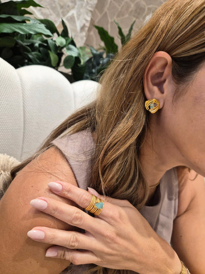 Zarcillos Herbarea Emerald