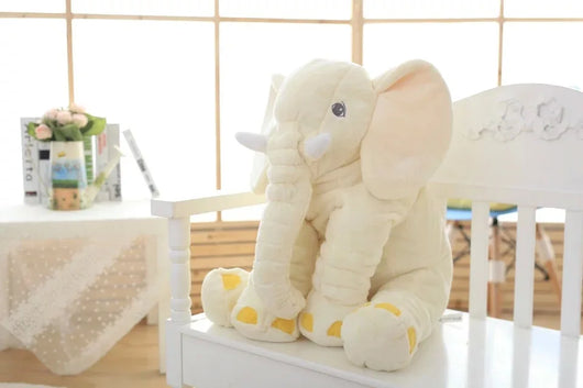 Pink 60cm and yellow 40cm elephant plush dolls, soft comfort pillows for babies and kids. - Image 93