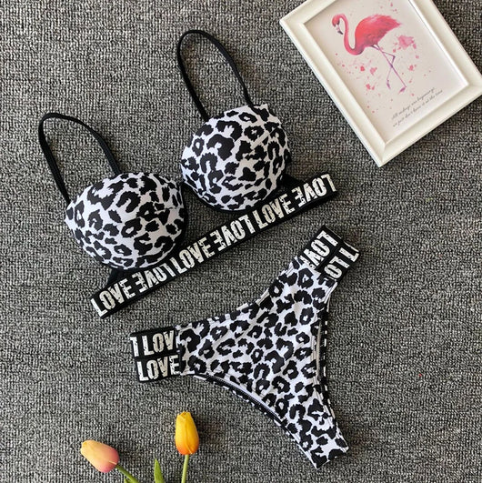 Bikini Estampado Leopardo Blanco - Image 13