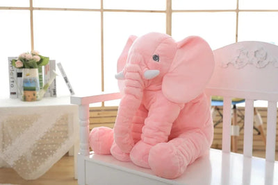 Pink 60cm and yellow 40cm elephant plush dolls, soft comfort pillows for babies and kids. - Image 89
