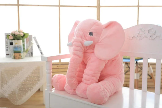 Pink 60cm and yellow 40cm elephant plush dolls, soft comfort pillows for babies and kids. - Image 89