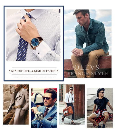 Reloj de Lujo para Hombre con Correa de Cuero, Resistente al Agua - Image 31