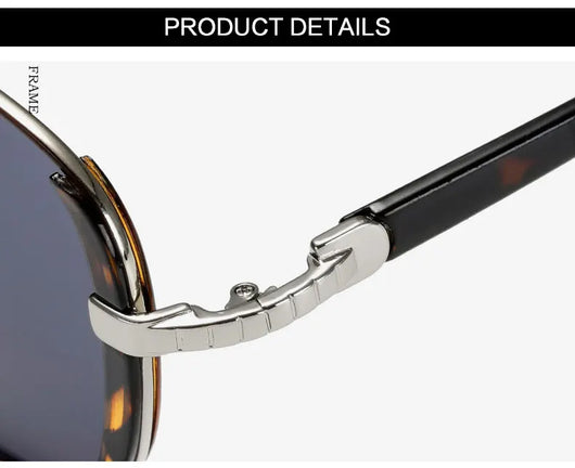 Women's large frame fashionable sunglasses with gradient gray lenses, silver-tone metal frames, and white arms. - Image 22