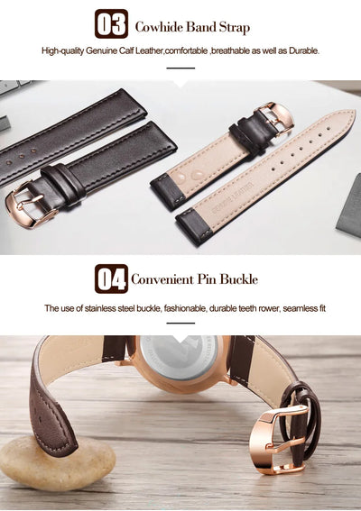 Reloj de Lujo para Hombre con Correa de Cuero, Resistente al Agua - Image 24
