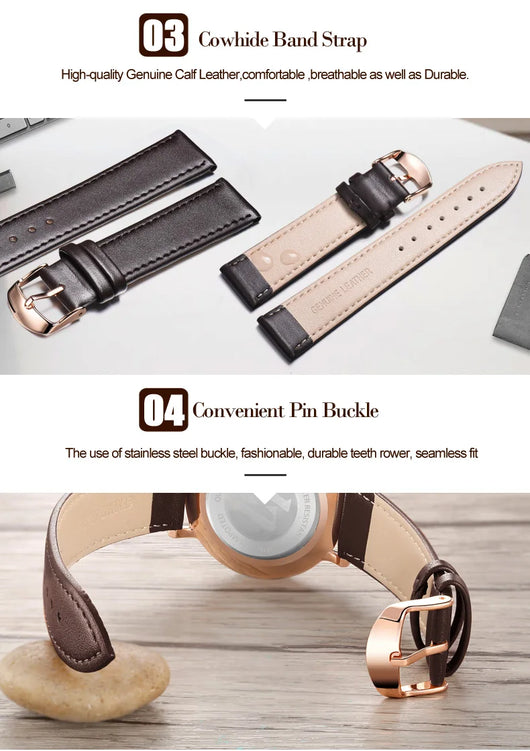 Reloj de Lujo para Hombre con Correa de Cuero, Resistente al Agua - Image 24
