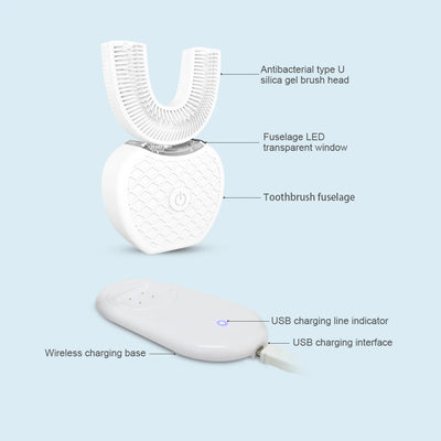 Cepillo Dental Eléctrico Inteligente en U con Carga USB - Image 42
