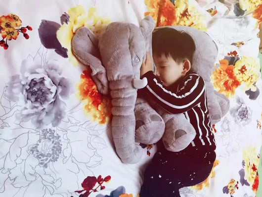 Pink 60cm and yellow 40cm elephant plush dolls, soft comfort pillows for babies and kids. - Image 116