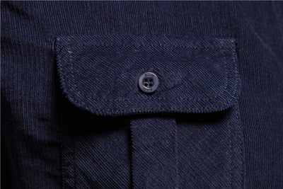 Camisa Azul de Manga Larga para Hombre - Estilo Universitario - Image 33