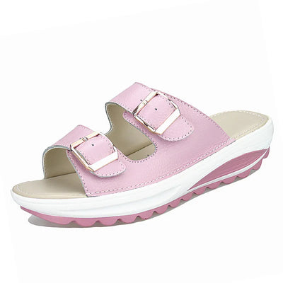 Sandalias de Cuero con Suela Gruesa y Plataforma Cómoda - Image 24