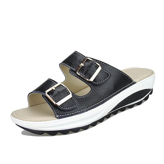 Sandalias de Cuero con Suela Gruesa y Plataforma Cómoda - Image 23
