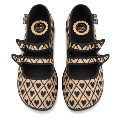 Chocolaticas® I Wove You 2 Women's Mary Jane Flat - Tekeno