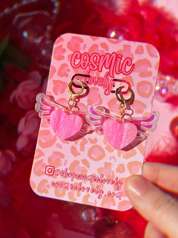 Winged Heart Earrings - Tekeno