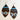 Leather Oval Earrings Blue Navajo 224a