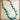 Blue Turquoise Western Slab Necklace with Leather Ties 235X
