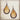 Large Woven Teardrop Earrings in Mustard 206a