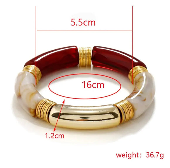 Pulseira de Acrílico Vermelho