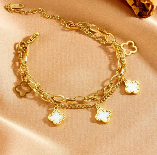 Luck Intention Clover Bracelet - Love. Luck. Hope & Faith