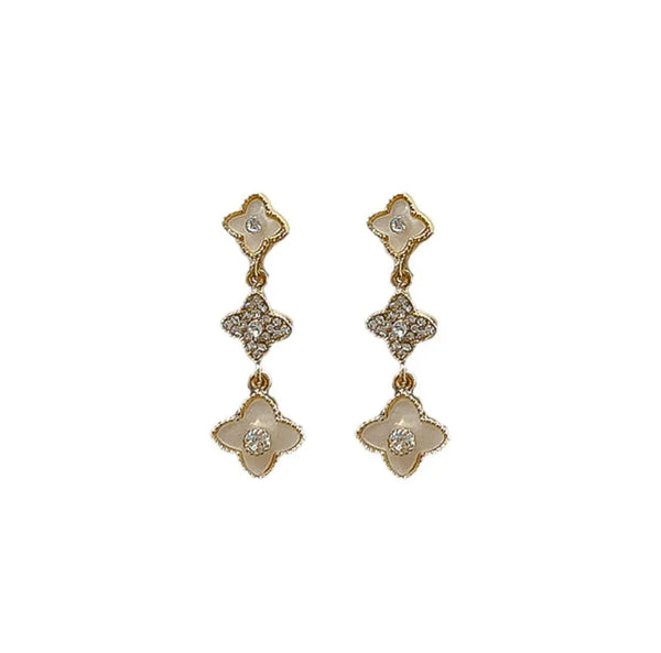 Pearl Flower Drop Earrings