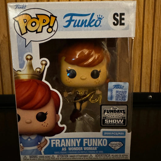 Funko Fundays Experience 2025: Pop! Originals DC Franny Funko as Wonder Woman (Diamond Glitter) LE2100 - Tekeno