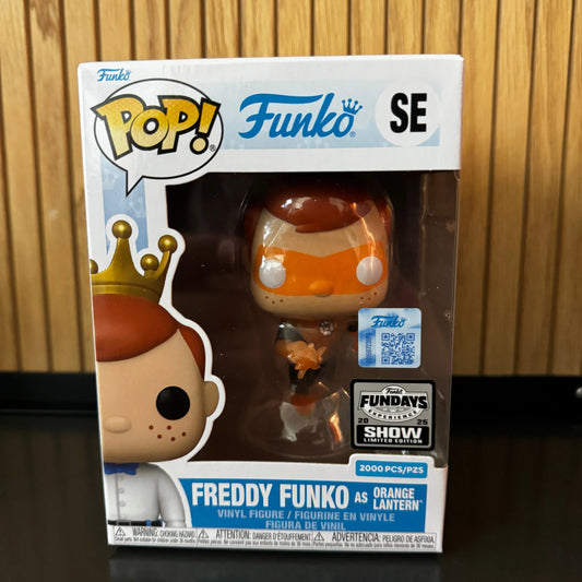 Funko Fundays Experience 2025: Pop! Originals DC Freddy Funko as Orange Lantern (Translucent) LE2000 - Tekeno