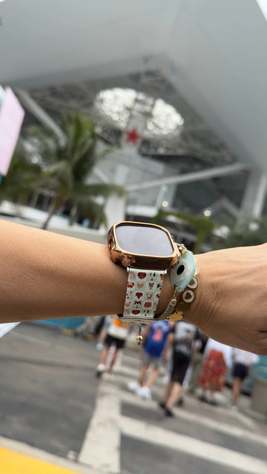 Pulseira Apple Watch Cachorros Quadrados - Silicone Premium