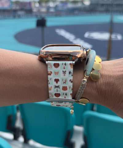 Pulseira Apple Watch Cachorros Quadrados - Silicone Premium