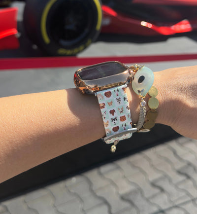 Pulseira Apple Watch Cachorros Quadrados - Silicone Premium