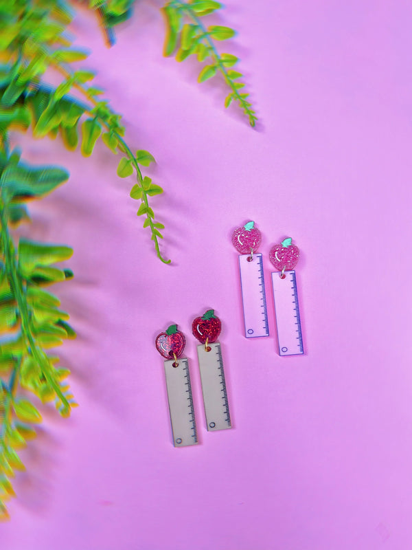 Teacher Ruler Earrings - Tekeno