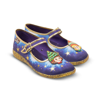 Chocolaticas® Jolly Sisters Women's Mary Jane Flat - Tekeno