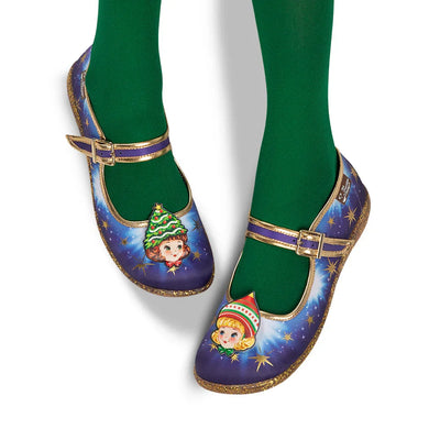 Chocolaticas® Jolly Sisters Women's Mary Jane Flat - Tekeno