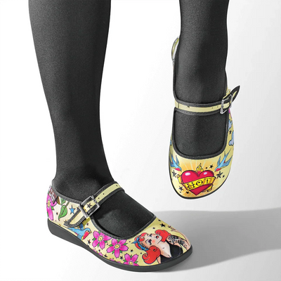 Chocolaticas® Tattoo Women's Mary Jane Flat - Tekeno