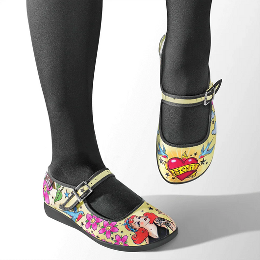 Chocolaticas® Tattoo Women's Mary Jane Flat - Tekeno