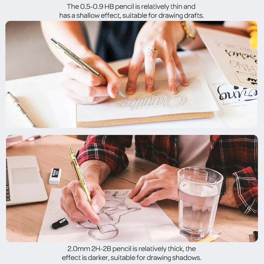 Juego de 35 Lápices Mecánicos Artísticos Nicpro: Precisión y Variedad para tus Creaciones - Tekeno