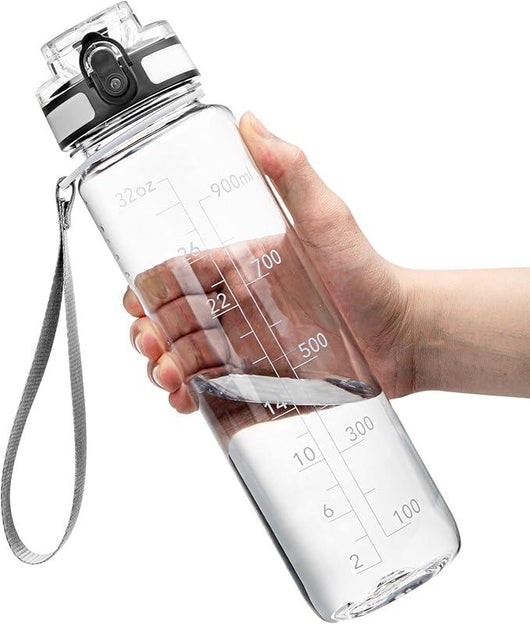 Botella de Agua Deportiva Motivacional OLDLEY: Hidratación Inteligente y Sin BPA - Tekeno