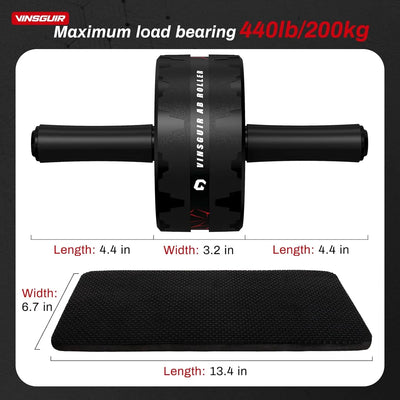 Rueda Abdominal VINSGUIR: Tu Aliado para un Core Fuerte y Entrenamiento de Cuerpo Completo - Tekeno