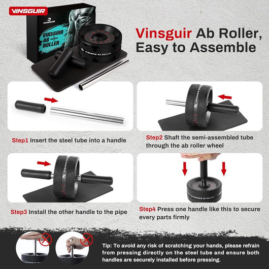 Rueda Abdominal VINSGUIR: Tu Aliado para un Core Fuerte y Entrenamiento de Cuerpo Completo - Tekeno