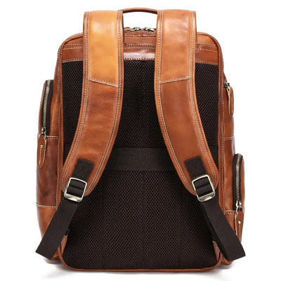 Mochila de Cuero con Cierre para Negocios y Uso Diario - Image 6