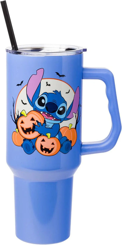 Vaso térmico de acero inoxidable Peanuts 40 oz con tapa, sorbete y asa – Apto para portavasos - Tekeno