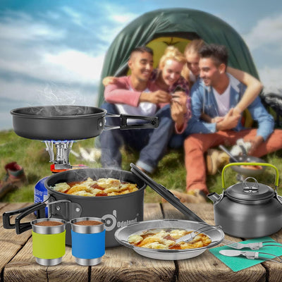 Set de Utensilios de Cocina para Camping Odoland de 15 Piezas: Tu Compañero Culinario en la Naturaleza - Tekeno