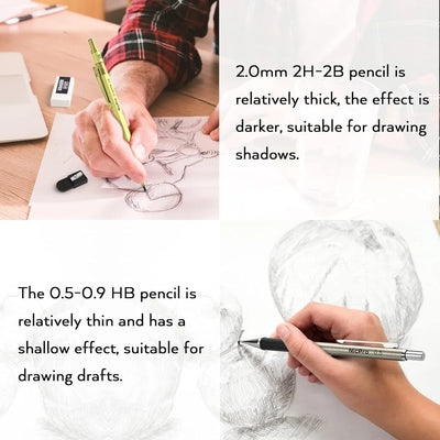 Juego de 35 Lápices Mecánicos Artísticos Nicpro: Precisión y Variedad para tus Creaciones - Tekeno