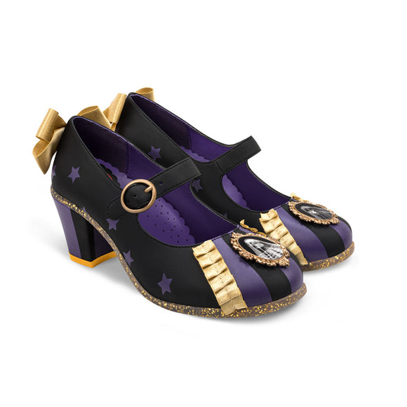Zapatos Mary Jane Morados de Tacón Medio Magic Mirror