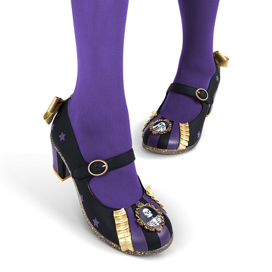 Zapatos Mary Jane Morados de Tacón Medio Magic Mirror
